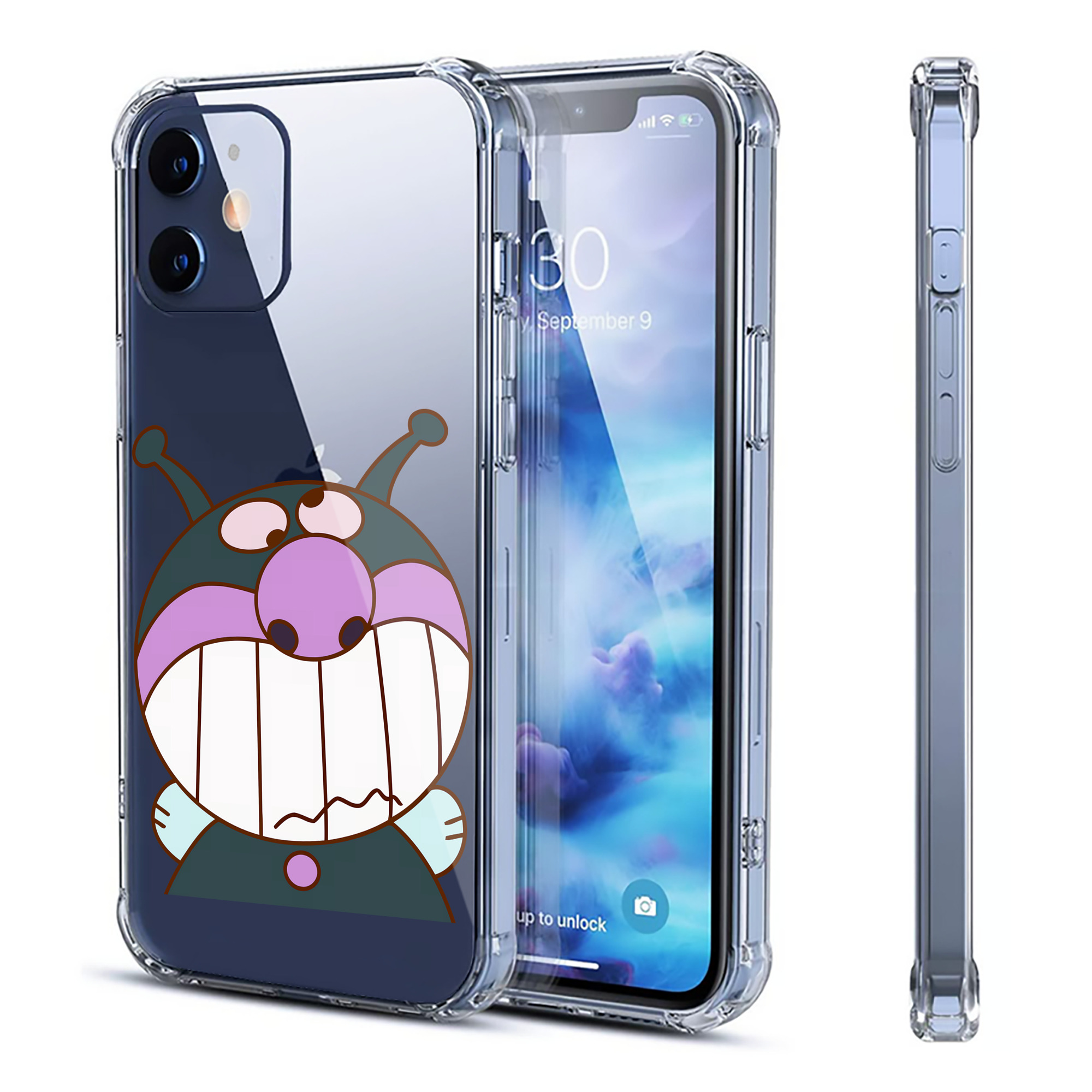 （画像用） アンパンマン Anpanman 【iPhone 12シリーズ対応】透明スマホケース（クリアソフトケース）